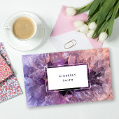 Lila Amethyststein-Mineral beruflich Visitenkarte