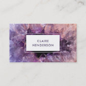 Lila Amethyststein-Mineral beruflich Visitenkarte (Vorderseite)