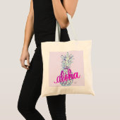 Lila Ananas-Ananas-Tote-Tasche Tragetasche (Vorderseite (Produkt))
