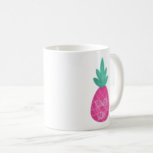 Lila Ananas Kaffeetasse (VorderseiteRechts)