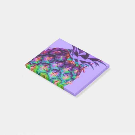 lila Ananas Post-it Klebezettel (angewinkelt)