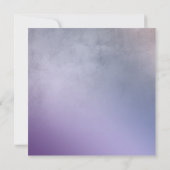 Lila Änderung von Plänen verzögert Hochzeitskarte Einladung (Rückseite)