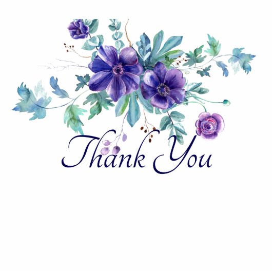 Lila Anemon-Blume Fotoskulptur Magnet (Vorne)