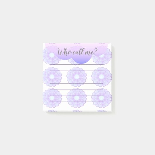 Lila Anemon, der mich Post-It-Notes nennt Post-it Klebezettel (Vorderseite)