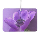 Lila Anemon mit ähnlichem Hintergrund Autolufterfrischer (Rückseite)