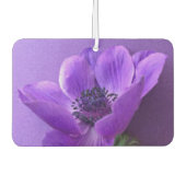 Lila Anemon mit ähnlichem Hintergrund Autolufterfrischer (Vorderseite)