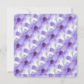 Lila Anemone Abend Empfang Hochzeit lädt ein Einladung (Rückseite)