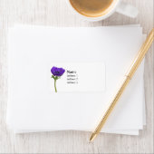 Lila Anemone-Blume Adressaufkleber (Insitu)