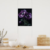 Lila Anemone Blume Art Print Poster (Küche)
