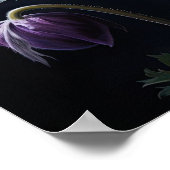 Lila Anemone Blume Art Print Poster (Ecke)