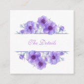 Lila anemone blumenehohe details QR code Begleitkarte (Vorderseite)