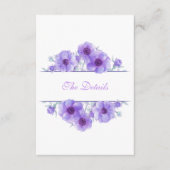 Lila anemone blumenehohe details QR code Begleitkarte (Vorderseite)
