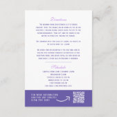 Lila anemone blumenehohe details QR code Begleitkarte (Rückseite)