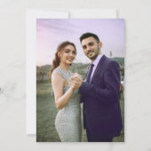 Lila Anemone Blumenwasser Hochzeitsfest Foto Einladung (Rückseite)