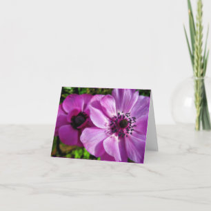 Lila Anemone Note Card im Springtime Dankeskarte