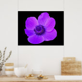 Lila Anemone Postyer Poster (Küche)