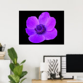 Lila Anemone Postyer Poster (Heimbüro)