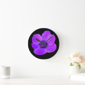 Lila Anemone Wall Clock Runde Wanduhr (Zuhause)