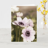 Lila Anemonen Karte (Gelbe Blume)