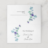 Lila Anemonen und Grüne Platzkarte (Außenseite Aufgefaltet)