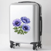 Lila Anemonenstrauß Aufkleber (Koffer)