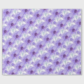 Lila anemonische botanische Aquarellkunst Geschenkpapier (Flach)