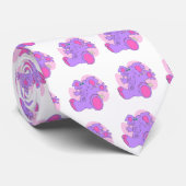 Lila angefüllter Elefant Krawatte (Gerollt)