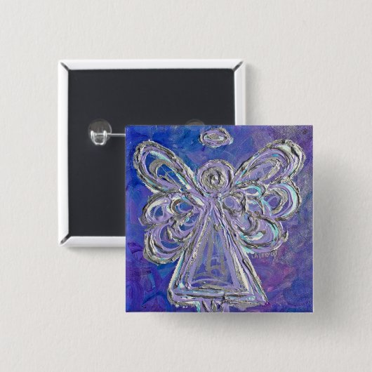 Lila Angel Button-Button Button (Vorne & Hinten)