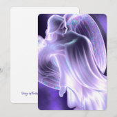 Lila Angel Einladung (Vorne/Hinten)