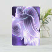 Lila Angel Einladung (Stehend Vorderseite)