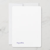 Lila Angel Einladung (Rückseite)