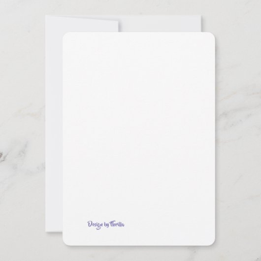 Lila Angel Einladung (Rückseite)