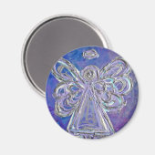 Lila Angel Magnet (Vorderseite/Rückseite)