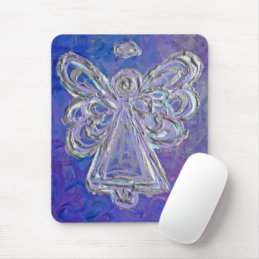 Lila Angel Mousepad (Mit Mouse)