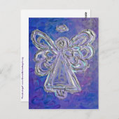 Lila Angel Postkarte (Vorne/Hinten)