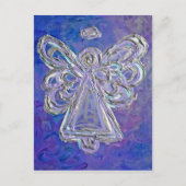 Lila Angel Postkarte (Vorderseite)