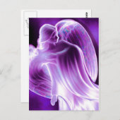 Lila Angel Postkarte (Vorne/Hinten)