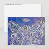 Lila Angel Postkarte (Vorne/Hinten)