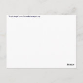 Lila Angel Postkarte (Rückseite)