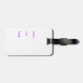 Lila Angel-Reise-Tag Gepäckanhänger (Rückseite horizontal)