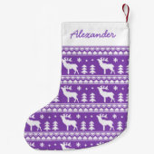 Lila angemessenes kleiner weihnachtsstrumpf (Rückseite)