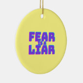 Lila Angst ist ein Lügner | Jesus Zitat | CHRISTLI Keramik Ornament (Rechts)