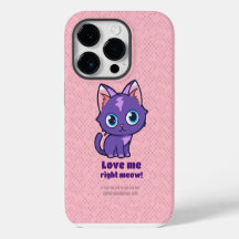 Lila Anime Cat Vector Art Pink