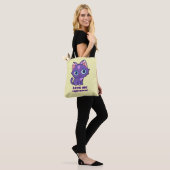 Lila Anime Cat Vector Art Yellow Tasche (Am Model)