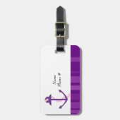 Lila Anker Gepäckanhänger (Vorderseite vertikal)