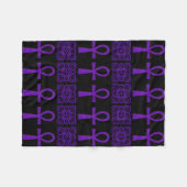 Lila Ankh Fleecedecke (Vorderseite (Horizontal))