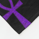 Lila Ankh Fleecedecke (Ecke)