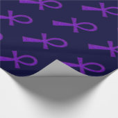 Lila Ankh Wrapping Paper Geschenkpapier (Ecke)