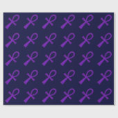 Lila Ankh Wrapping Paper Geschenkpapier (Flach)