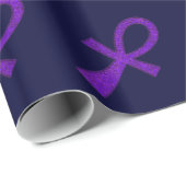 Lila Ankh Wrapping Paper Geschenkpapier (Rolleneckpunkt)